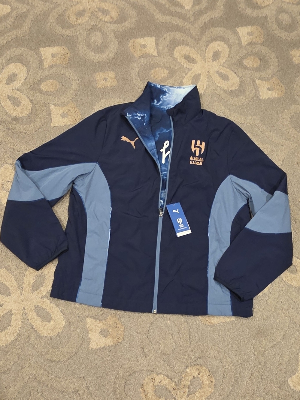 PUMA x KIDSUPER Al-Hilal Saudi FC Men's Reversible Soccer Windbreaker Medium NWT